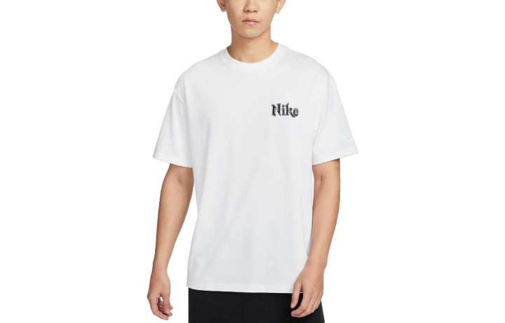 Nike Nike T Shirts Men's White Crew Neck Moderate Straight Fit