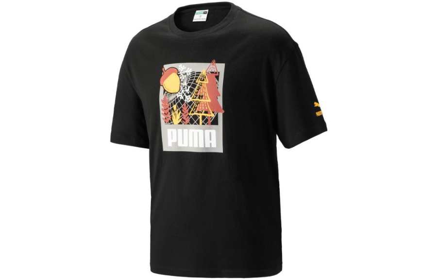 PUMA SPacklite Primaloft T Shirts Men's Black Crew Neck Moderate Straight Fit