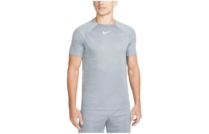 Nike Nike T Shirts Men's Silver Crew Neck Moderate Straight Fit