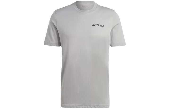 Adidas Adidas T Shirts Men's Gray Crew Neck Moderate Straight Fit
