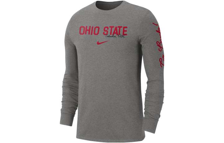 Nike Nike T Shirts Men's Dark Gray Heather Flower Crew Neck Moderate Straight Fit