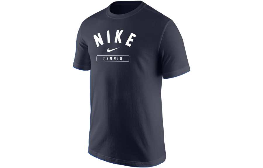 Nike Nike T Shirts Men's Marine Blue Crew Neck Moderate Straight Fit