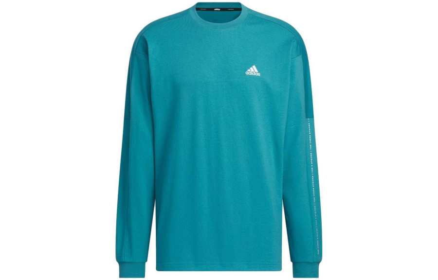 Adidas Adidas T Shirts Unisex Dark Lake Green Crew Neck Moderate Straight Fit