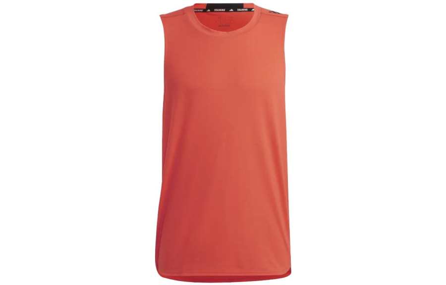 Adidas Adidas T Shirts Men's Orange Crew Neck Moderate Straight Fit