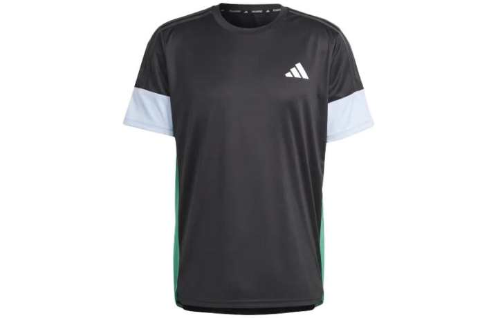 Adidas Adidas T Shirts Men's Black Crew Neck Moderate Straight Fit