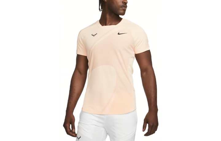 Nike Nike T Shirts Men's Ice Peach Crew Neck Moderate Straight Fit
