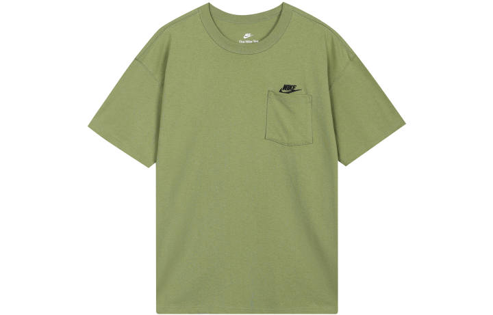 Nike Nike T Shirts Men's Green Crew Neck Moderate Straight Fit
