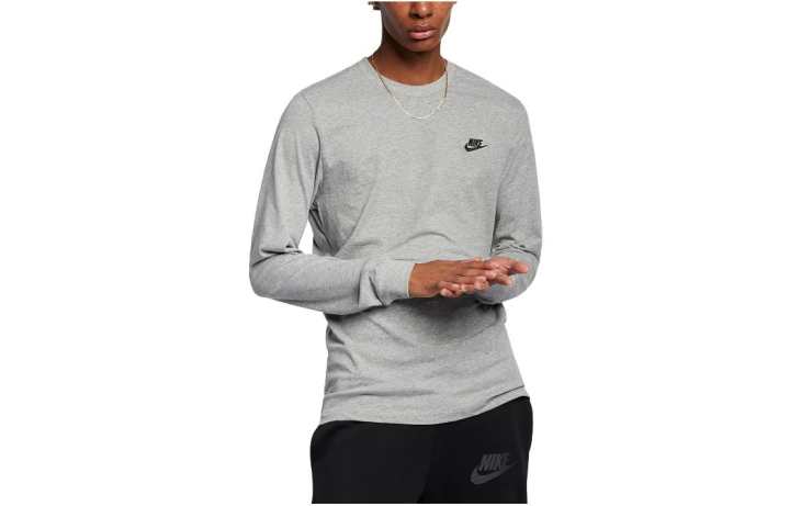 Nike Nike T Shirts Men's Light Gray Crew Neck Moderate Straight Fit
