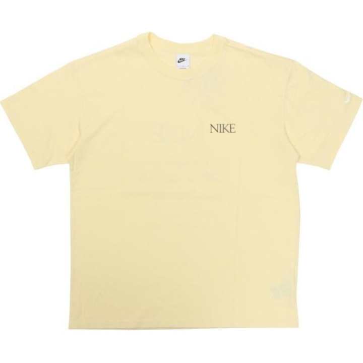 Nike Nike T Shirts Men's Beige Yellow Crew Neck Moderate Straight Fit