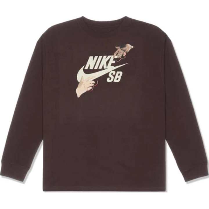 Nike Nike T Shirts Men's Brown Crew Neck Moderate Straight Fit