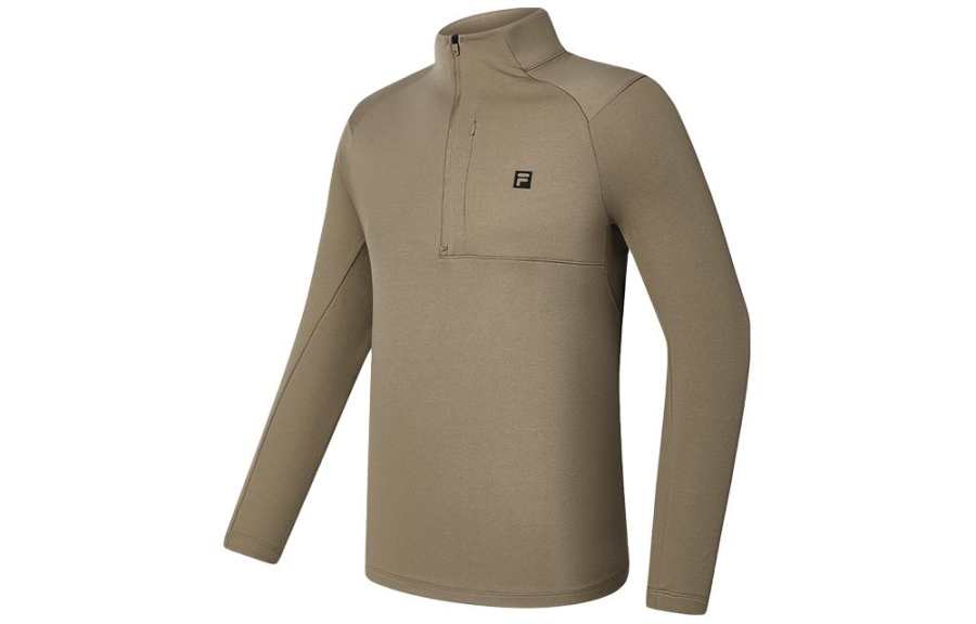 FILA T Shirts Men's Malt Ball Stand Collar Moderate Straight Fit