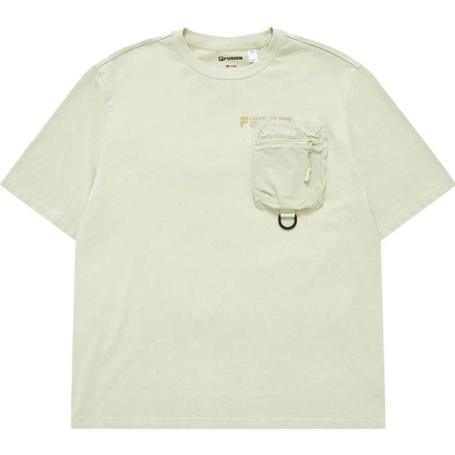 FILA FUSION Trendy Brand Street Collection T Shirt Men's Lunar Pine Yellow
