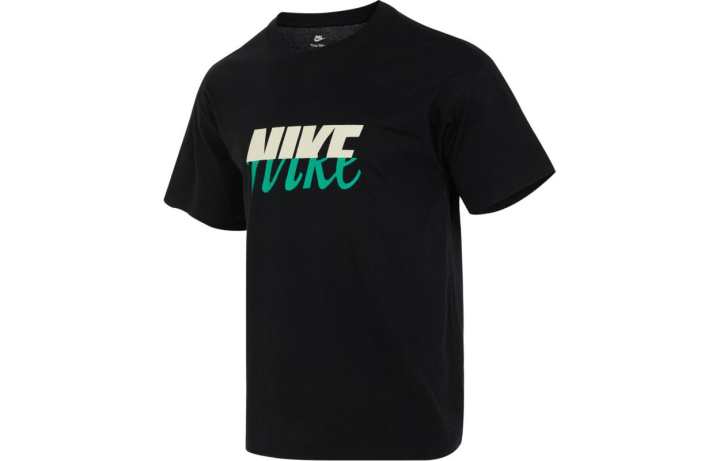 Nike Nike T Shirts Men's Black Crew Neck Moderate Straight Fit