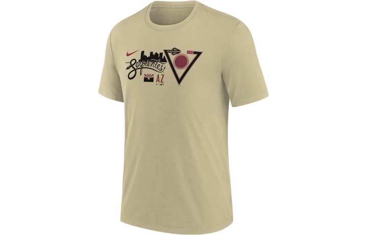Nike Nike T Shirts Men's Khaki Crew Neck Moderate Straight Fit