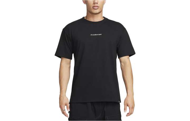 Nike Nike T Shirts Men's Black Crew Neck Moderate Straight Fit