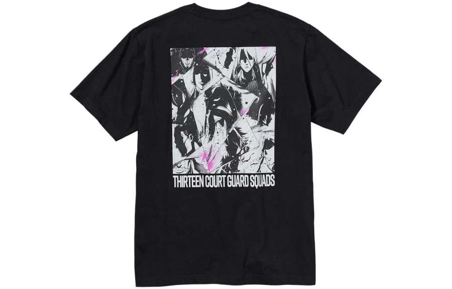 UNIQLO T Shirts Unisex Black Crew Neck Moderate Straight Fit