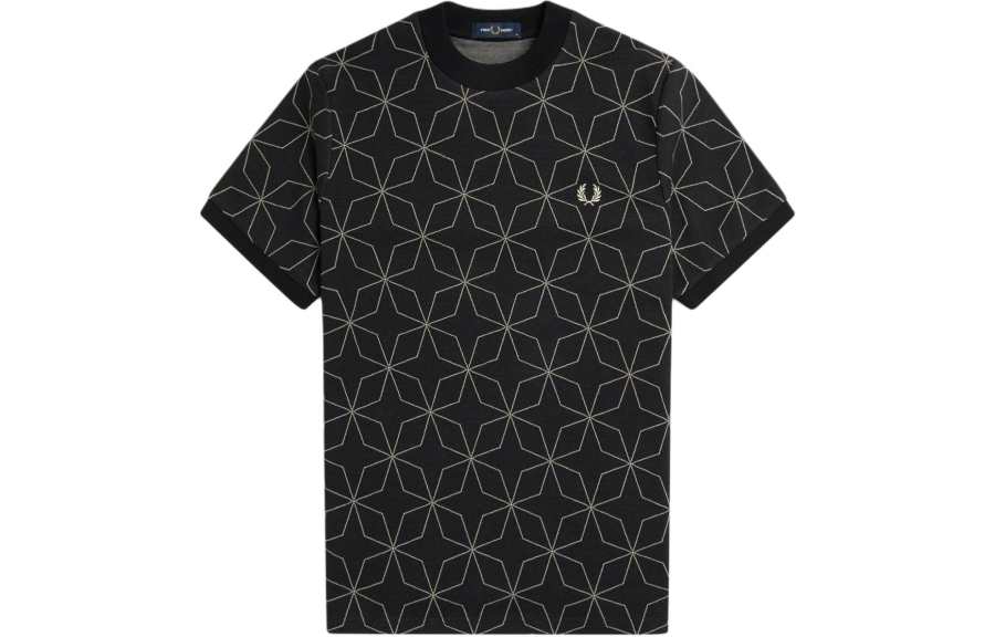 FRED PERRY FRED PERRY T Shirts Men's Black Crew Neck Moderate
