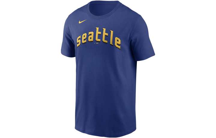Nike Nike T Shirts Men's Dark Blue Crew Neck Moderate Straight Fit