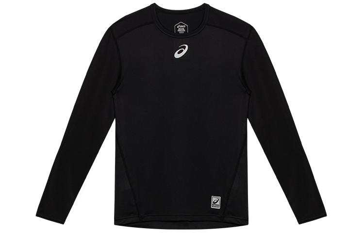 ASICS T Shirts Men's Black Crew Neck Moderate Straight Fit
