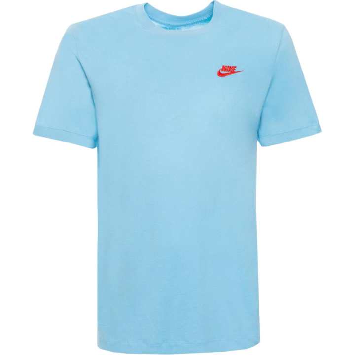 Nike Nike T Shirts Unisex Sky Blue Crew Neck Moderate Straight Fit