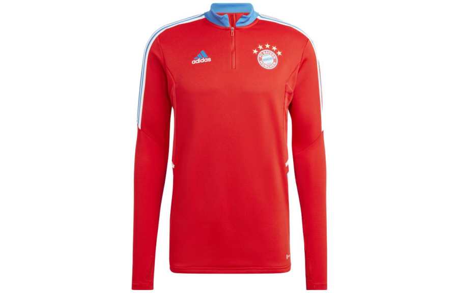 Adidas Adidas T Shirts Men's Red Stand Collar Moderate Straight Fit