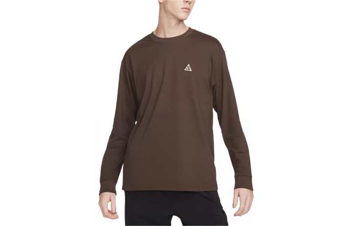 Nike Nike T Shirts Men's Brown Crew Neck Moderate Straight Fit