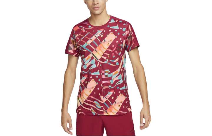 Nike Nike T Shirts Men's Red Crew Neck Moderate Straight Fit