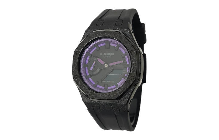 CASIO CASIO Custom Collection Electronic Movement Fluoroelastomer Strap Watch Men's Watches Black Dial