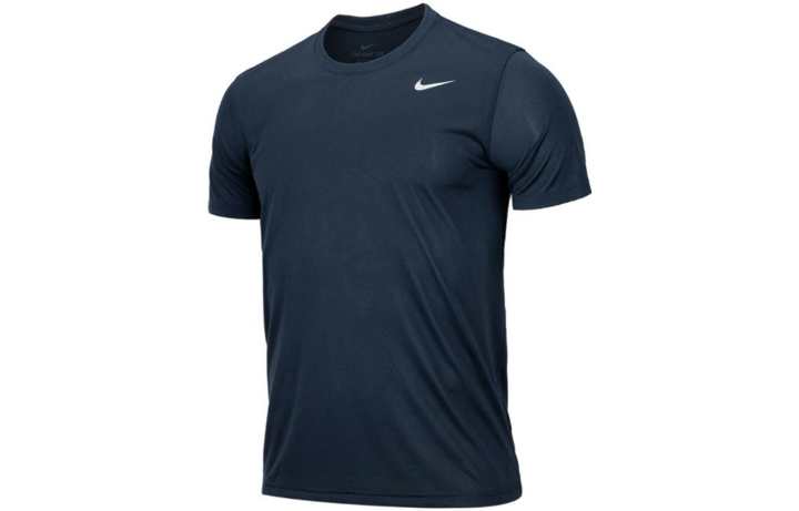 Nike Nike T Shirts Men's Blue Crew Neck Moderate Straight Fit
