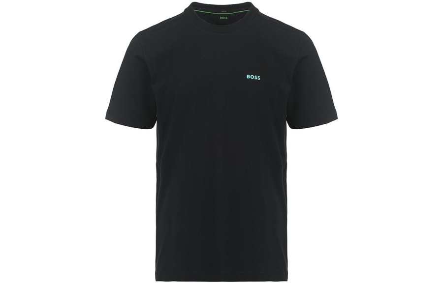 HUGO BOSS T Shirts Men's Pitch Black Crew Neck Moderate Straight Fit