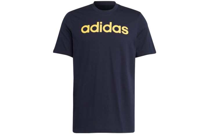 Adidas Adidas T Shirts Men's Ink Blue Crew Neck Moderate Straight Fit