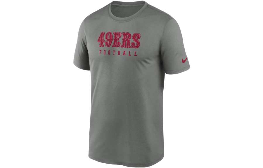 Nike Nike T Shirts Men's Gray Crew Neck Moderate Straight Fit