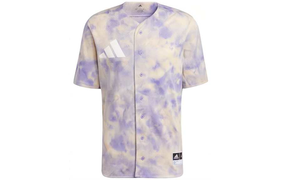 Adidas Adidas T Shirts Men's Lilac V Neck Moderate Straight Fit