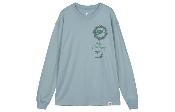 Nike Nike T Shirts Men's Blue Crew Neck Moderate Straight Fit