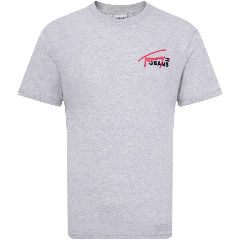 Tommy Hilfiger T Shirts Men's Gray PJ4 Crew Neck Moderate Straight Fit