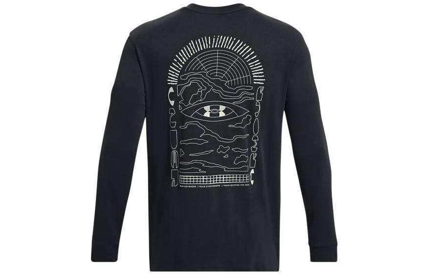 Under Armour Anywhere T Shirts Men's Black Crew Neck Moderate Straight Fit