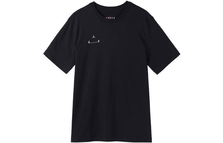 Jordan Jordan T Shirts Men's Black Crew Neck Moderate Straight Fit