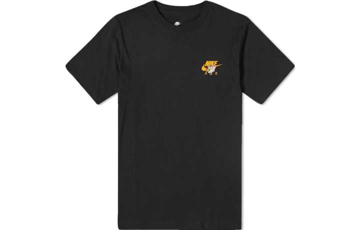 Nike Nike T Shirts Men's Black Crew Neck Moderate Straight Fit