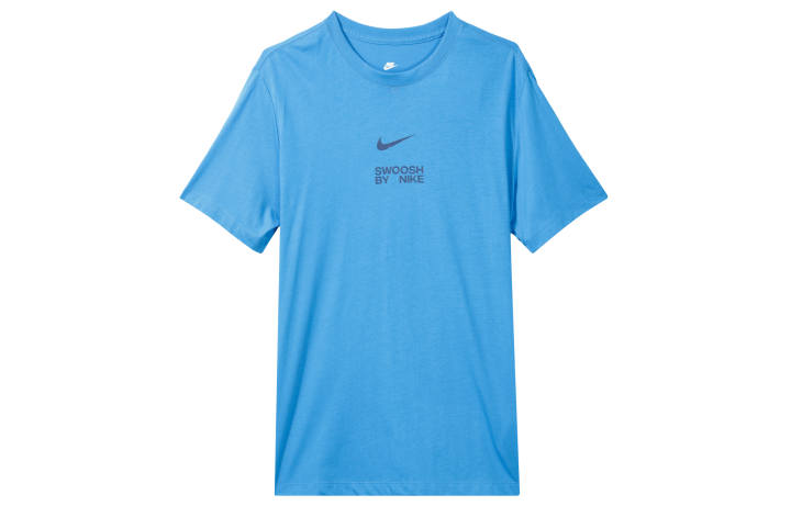 Nike Nike T Shirts Men's Light Photo Blue Crew Neck Moderate Straight Fit