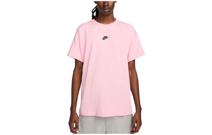 Nike Nike T Shirts Men's Peach Crew Neck Moderate Straight Fit