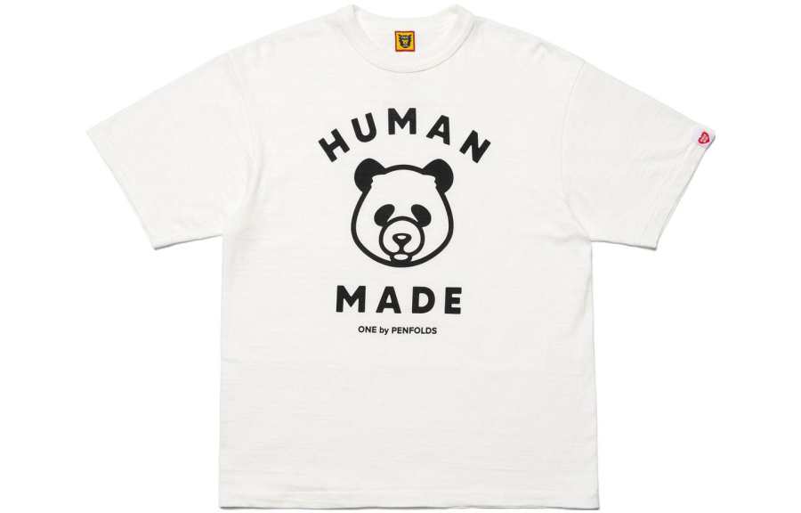 HUMAN MADE X PENFOLDS SS23 T Shirts Unisex White Crew Neck Moderate Straight Fit
