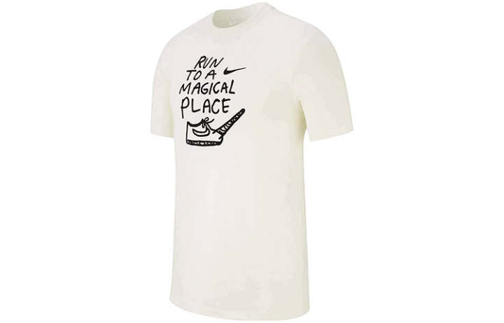 Nike Nike T Shirts Men's White Crew Neck Moderate Straight Fit