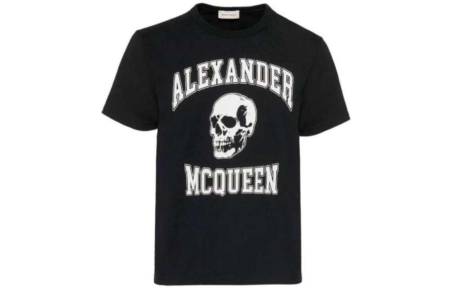Alexander McQueen Logo Printed Crewneck T Shirt