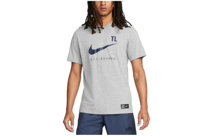 Nike Nike T Shirts Men's Light Gray Crew Neck Moderate Straight Fit