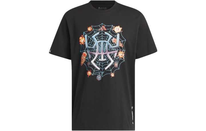 Adidas Adidas Donovan Mitchell T Shirts Men's Black Crew Neck Moderate Straight Fit