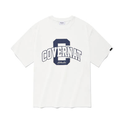 COVERNAT T Shirts Unisex White Crew Neck Moderate Straight Fit