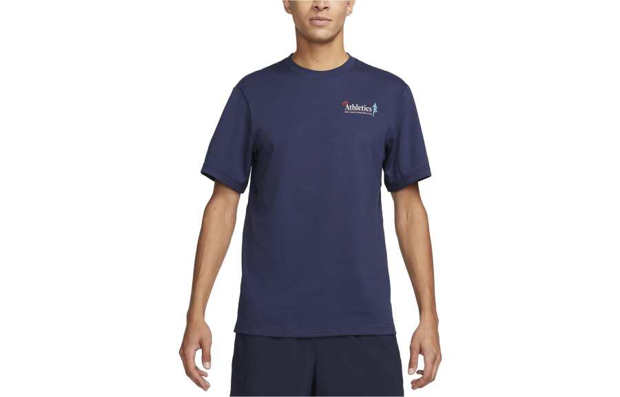 Nike Nike T Shirts Men's Midnight Marine Crew Neck Moderate Straight Fit