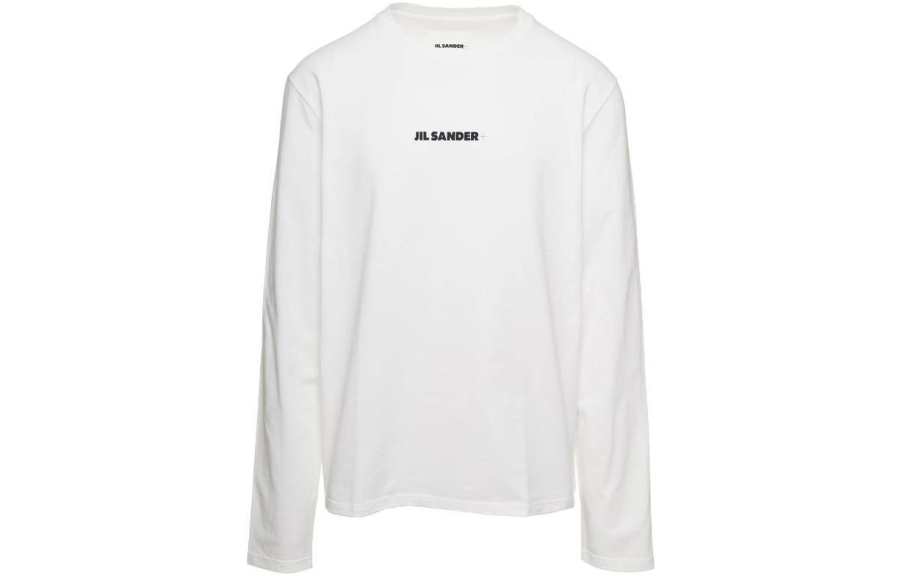 JIL SANDER + Logo Printed Long Sleeved T Shirt