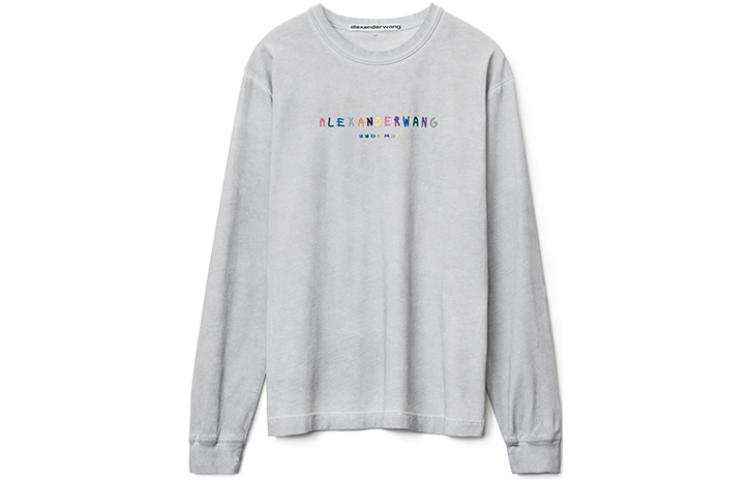 Alexander Wang T Shirts Unisex Silver Fox Crew Neck Moderate Straight Fit
