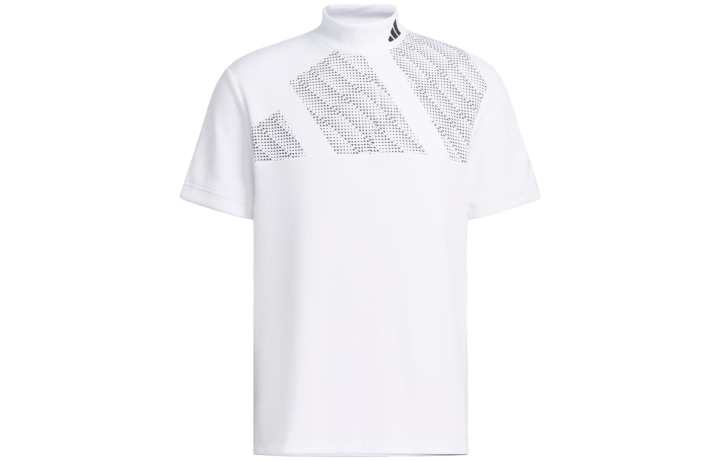Adidas Adidas T Shirts Men's White Half Turtleneck Moderate Straight Fit